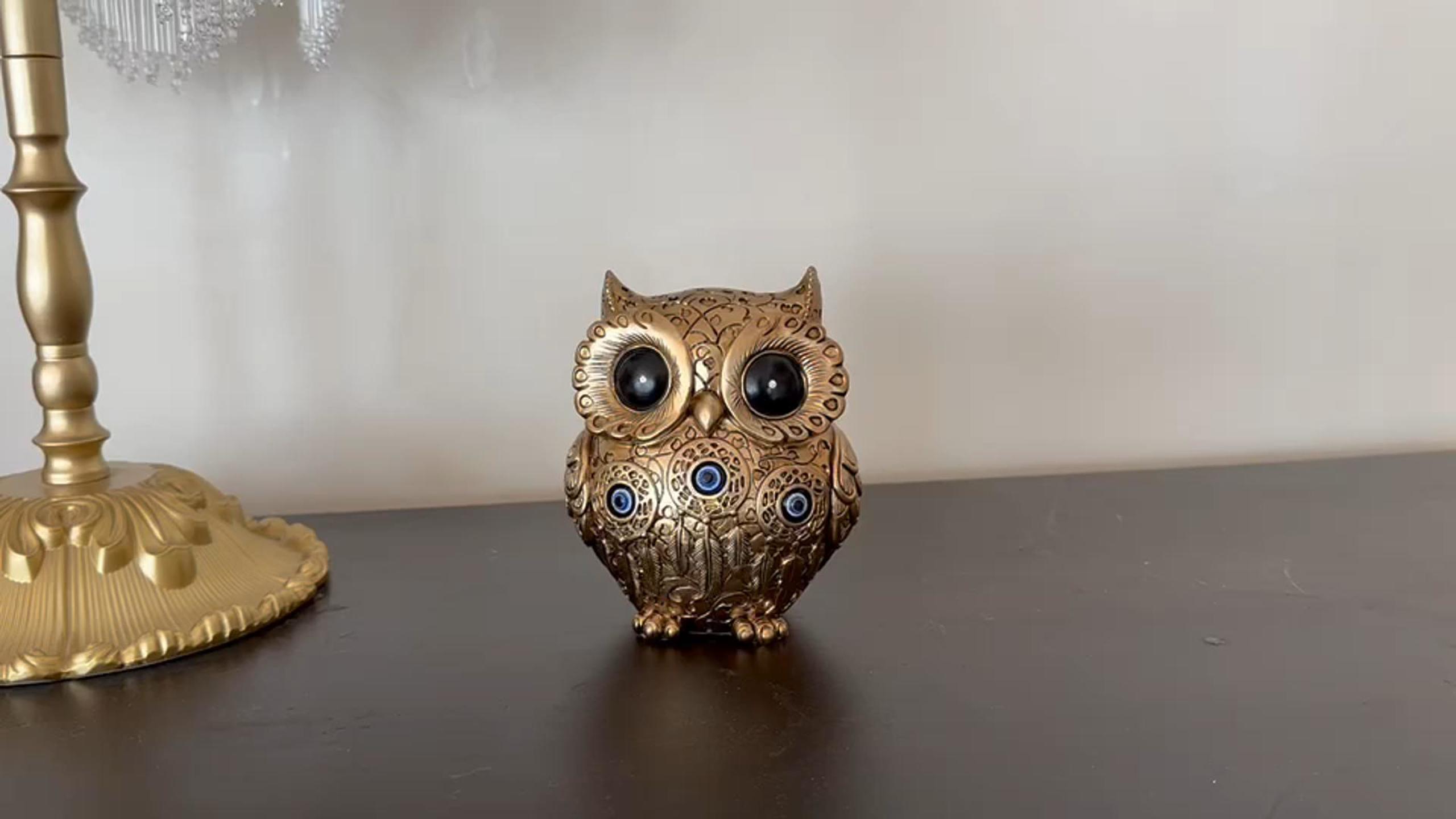 Amazon.com: TOHLUCS Owl Statue Home Decor Accents with Evil Eye