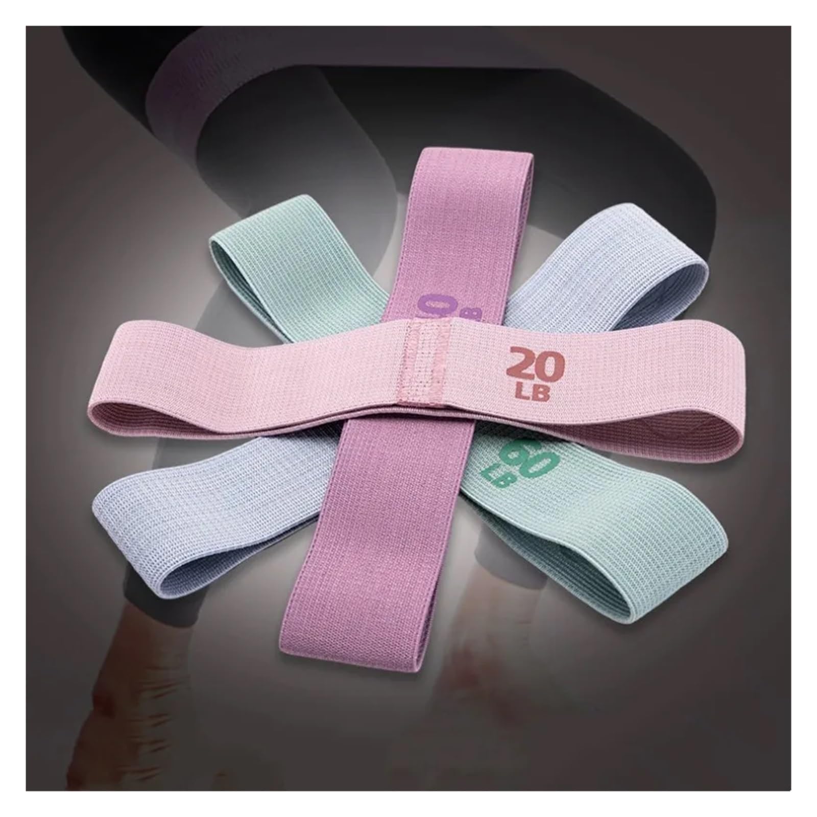 Gomas Elasticas Musculacion Banda de Resistencia for glúteos, Bandas elásticas for glúteos y Muslos, Banda de Goma for Ejercicio, Equipo de Gimnasio y Yoga(4PCS Set)