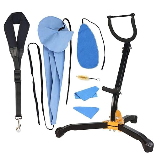SUNYIN Saxophone Stand Cleaning Kit Neck Strap