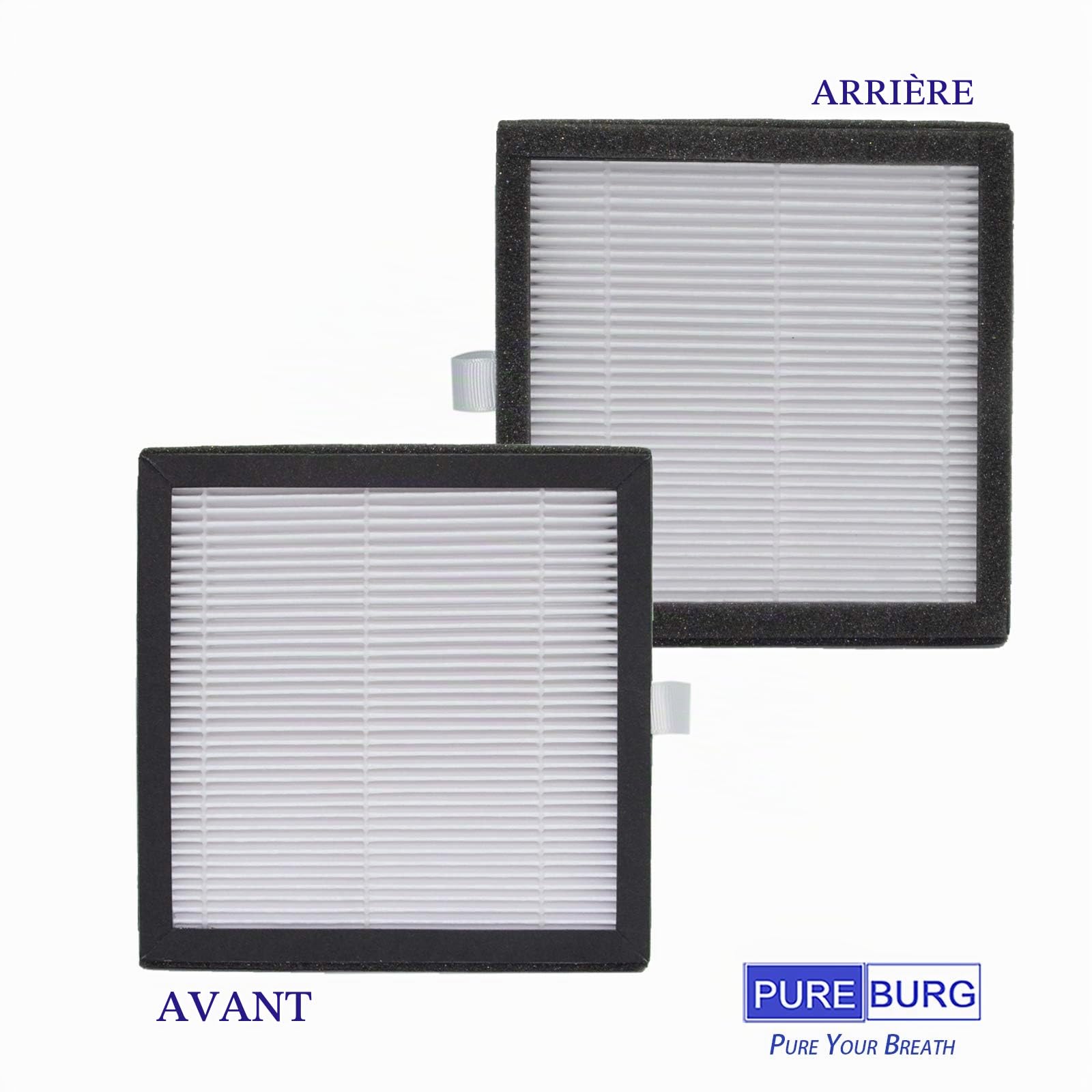 PUREBURG Lot de 3 filtres HEPA de rechange compatibles avec Afloia AQ8 Q8 et Honati Hysure Q7, déshumidificateur 2 en 1 Tenergy Sorbi (1000 ml)