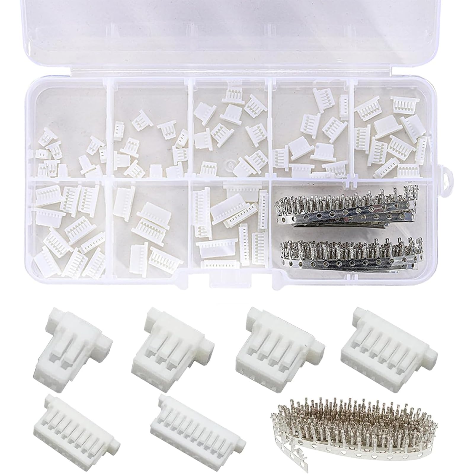 Kit 495 Connettori JST SH 1.0 Mm – Maschio 2-10 Pin Con Terminali A Crimpare - 3