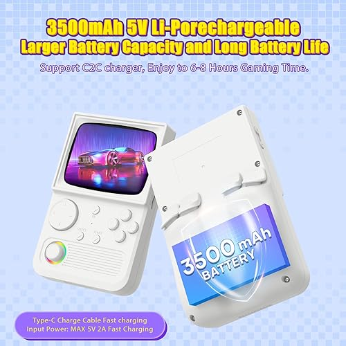 Miniatura 7 de R36T - Consola de juegos retro, pantalla IPS de 3.5 pulgadas, inspirada en CRT, consola de juegos portátil con más de 18000 juegos clásicos,