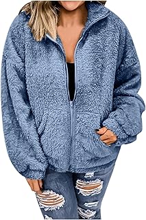 XUEJIANN Women's Transition Jacket, Outdoor Jacket, Winter Parka, Softshell Jacket, Fleece Coat, Winter Oversize, Hooded Jacket, Sports Jacket with Zip, Casual Jackets