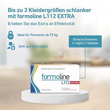 formoline L112 Extra: Medical Device for Weight Management with Active Fibre L112 Clinically Proven on a Natural Basis Developed in Germany 192 Tablets