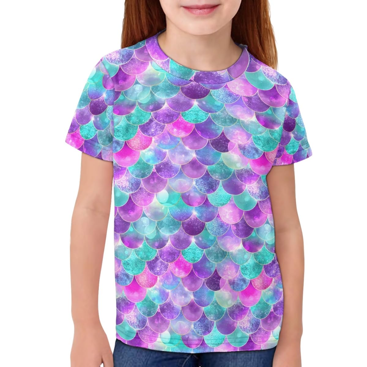 ENLACHIC Girls Teens Pink Flamingo Printed Summer Short Sleeve T-Shirts Cute 3-16 Years