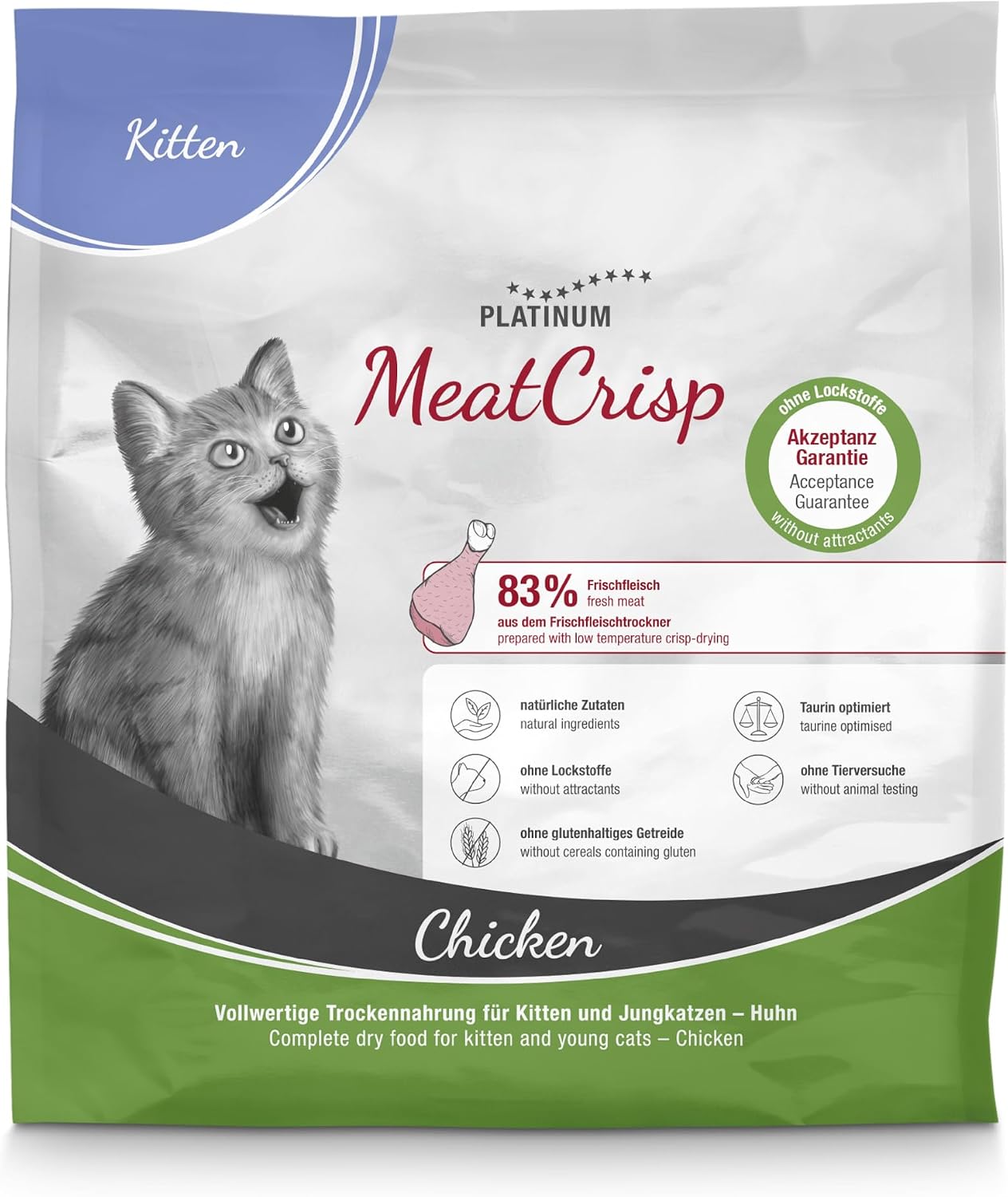 Platinum MeatCrisp Tavuklu Yavru Kedi Maması 400 gr