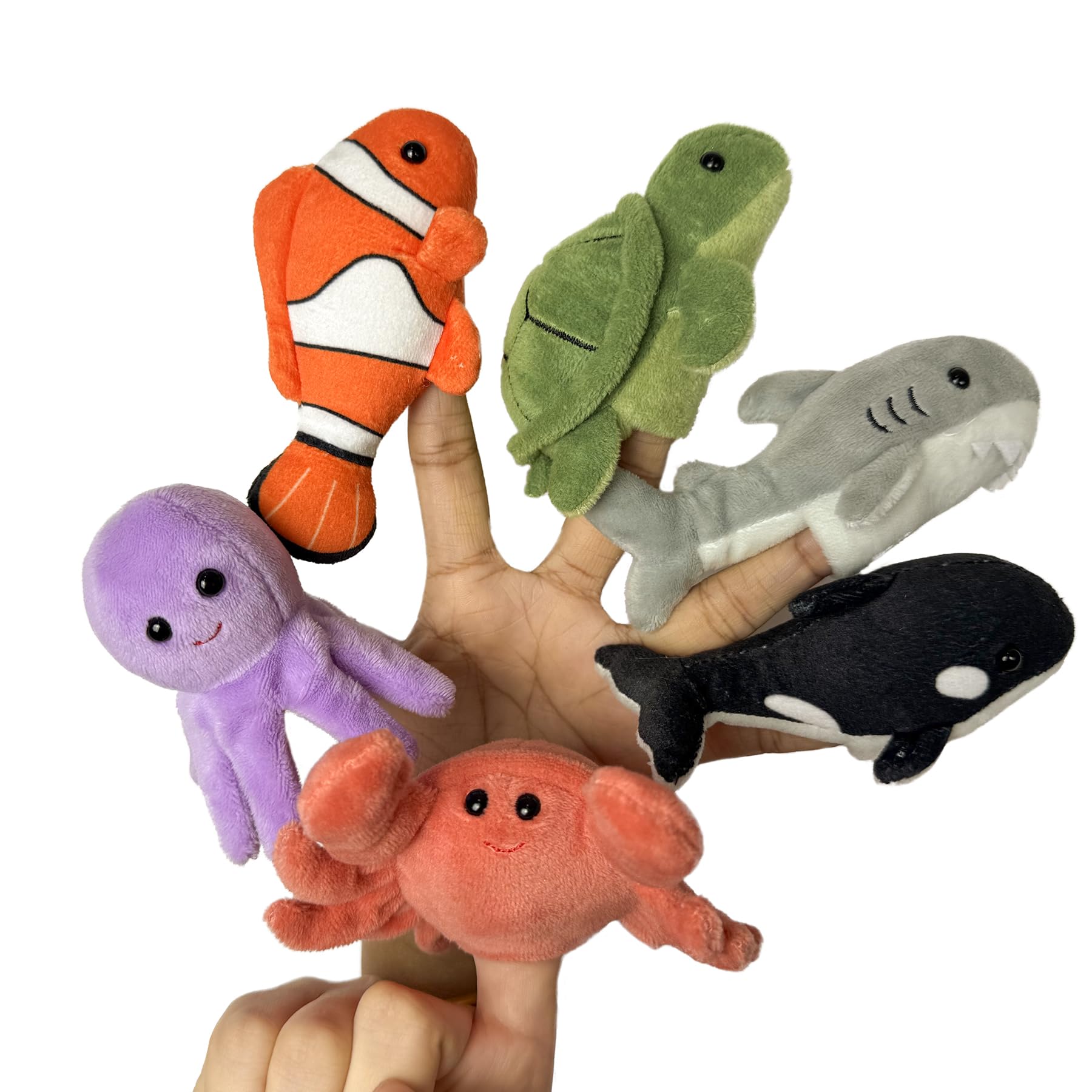 JUSTQUNSEEN 6pcs Finger Puppets Set