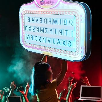 Bottle Service Sign,Bottle Presenter for Night Club,Club Signs for Bottle Service,Light Box with Interchangeable Letters,Billboard Board Atmosphere Props for Bar and Club