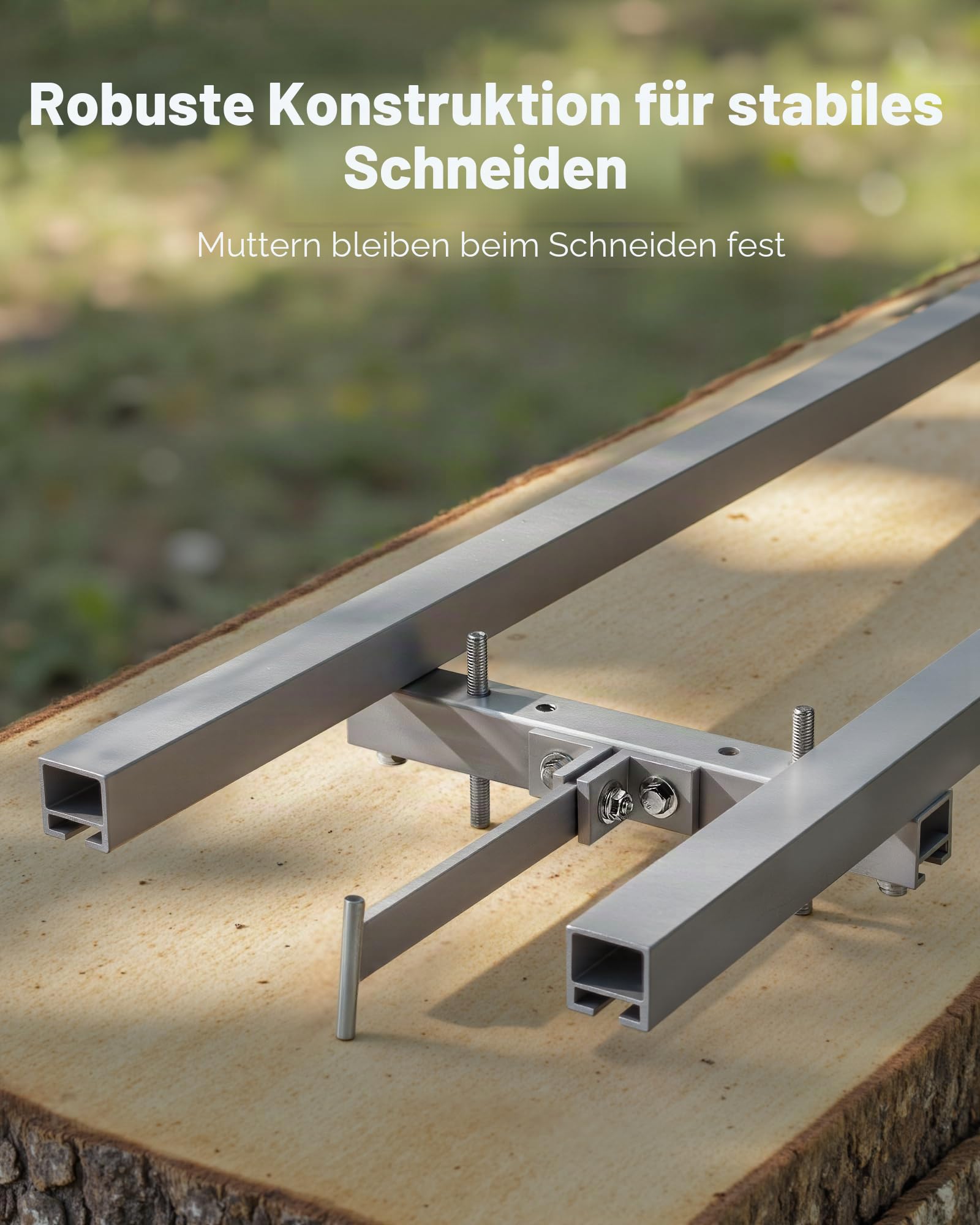 VEVOR 3,66m Sägewerk-Schienenführungssystem, 4 Querbalken-Kettensägenfräs-Kits, Alu-Sägefrässchienensystem für Kettensäge, 2 Keile, Schienenfräsführungs-Kit für Bauarbeiter & Holzarbeiter