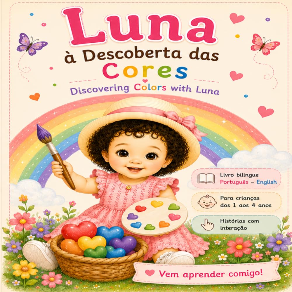 Luna à Descoberta das Cores: Discovering Colors with Luna – A Portuguese-English Bilingual Book for Toddlers (The Lunita Storybook Collection)