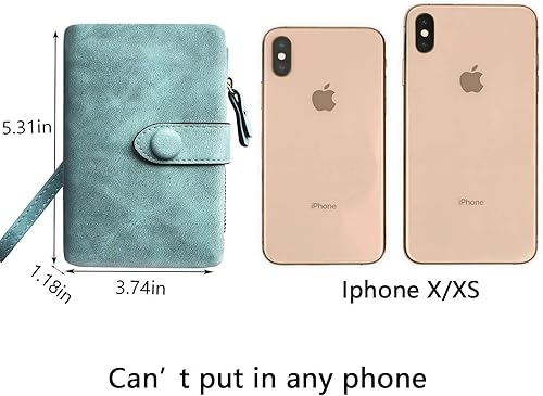 Miniatura 6 de AOXONEL Cartera pequeña de cuero plegable para mujer, con bloqueo Rfid, con tarjetero y ventana de identificación, monedero