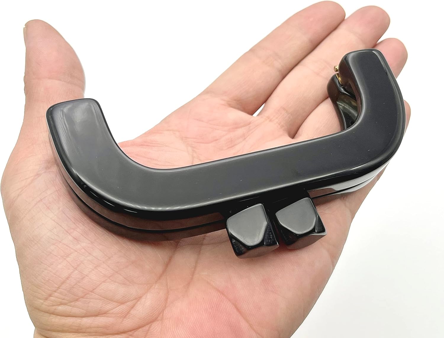3dancraftit Acrylic Resin Glue on Bag Clutch Purse Frame for Purse Bag Making 4 1/2" x 1 3/4" / 11.5cm x 4.5cm Black C32
