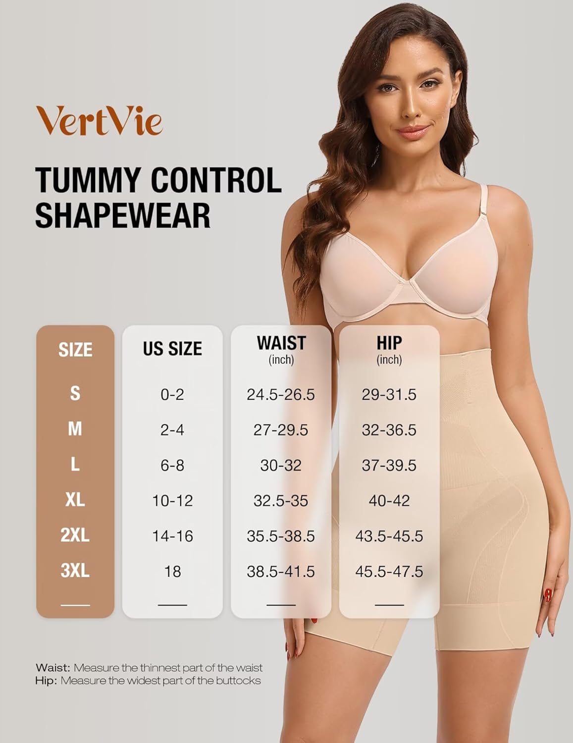 Vertvie Shapewear for Womne Tummy Control High Waisted Body Shaper Shorts Butt Lifting Thigh Slimmer Girdles Under Dresses - Image 8