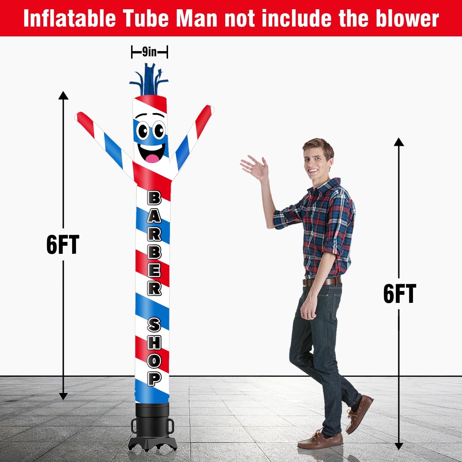 Amazon.com: GOODENY 6FT Tall Inflatable Tube Man Barber Shop Wacky