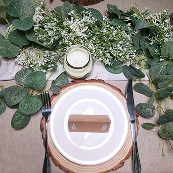 Amazon｜ユーカリガーランド 人工植物ガーランド 2個 シルバー ダラー