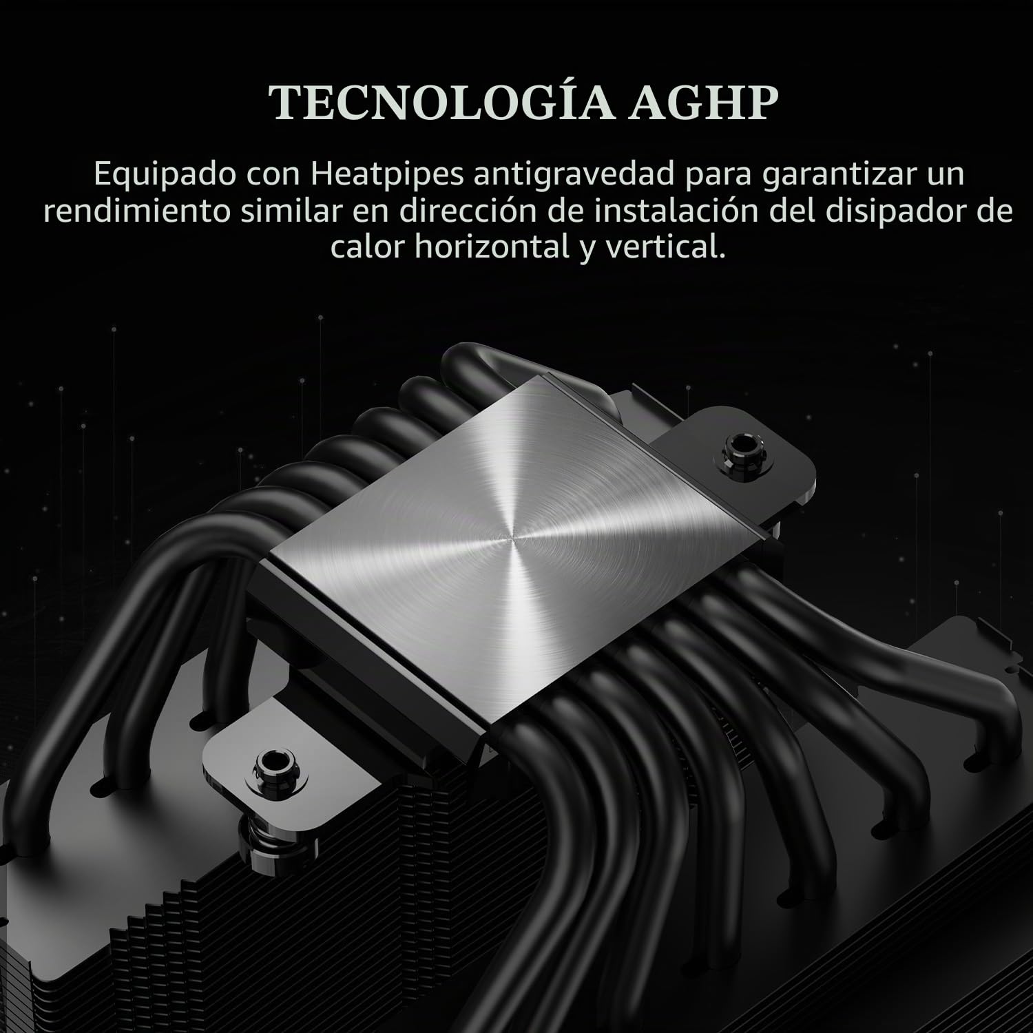 TR -Royal Pretor 130 Ultra Black CPU Cooler, 7 Heatpipes disipador de calor CPU refrigeración de CPU negro cepillado cubierta superior para Intel LGA115X/2011/1700/1851, plataformas AM4/AM5, torres