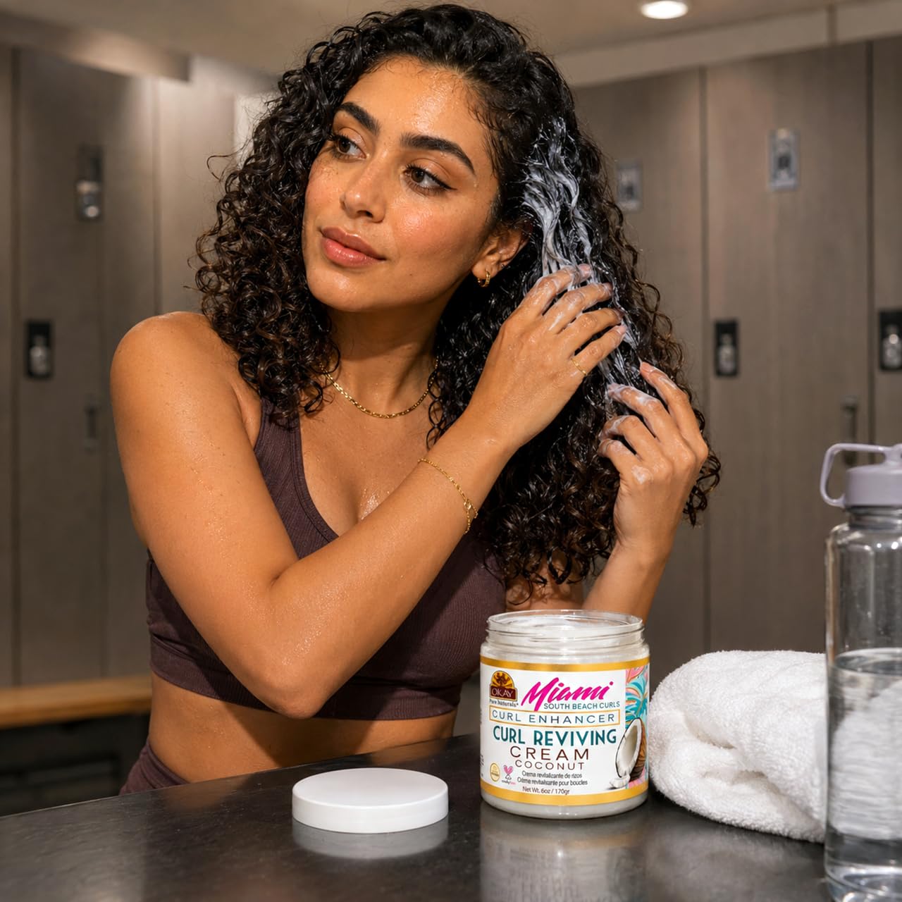OKAY- Miami South Beach Curls- Curl Enhancer- Curl Reviving Cream 6oz/170gr
