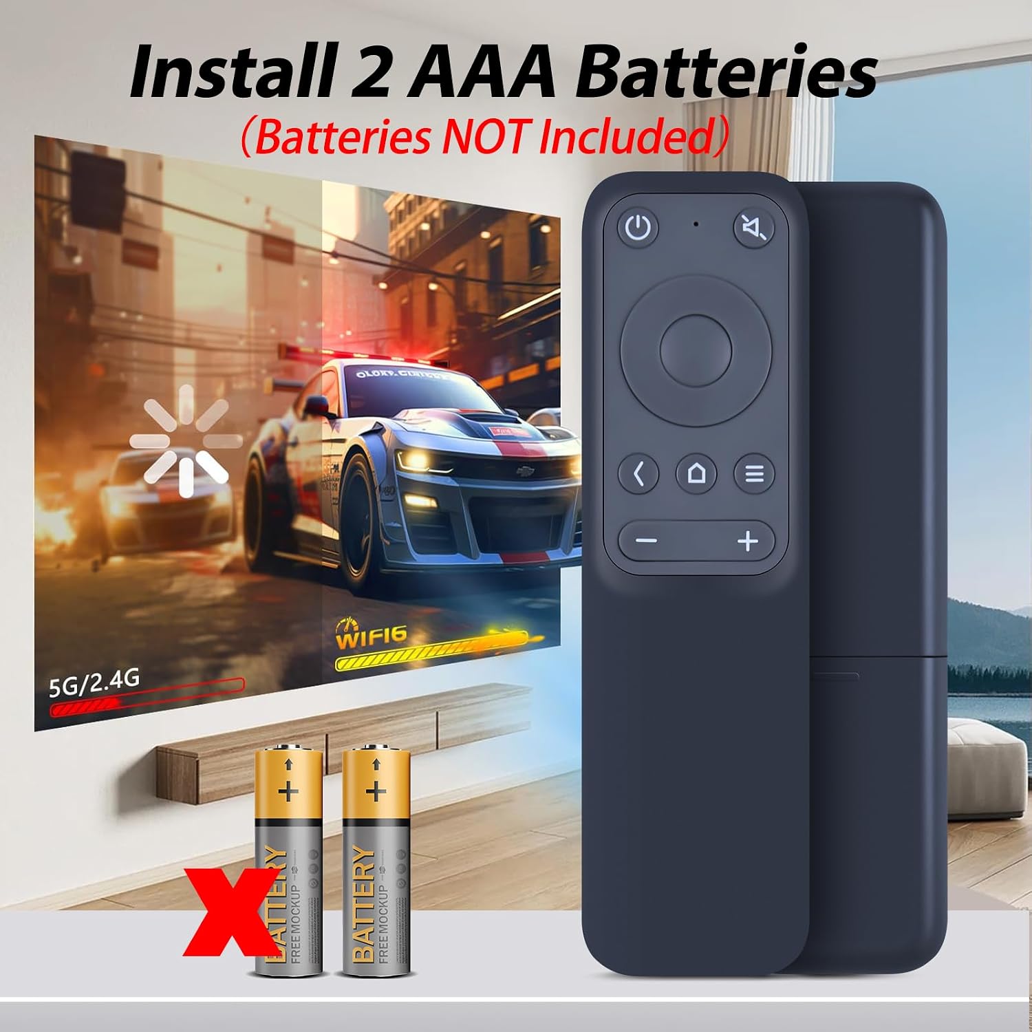VA-LT003 WDZP New Remote Control Replacement for VAVA 4K VA-LT002 UST Laser Projector (Black)