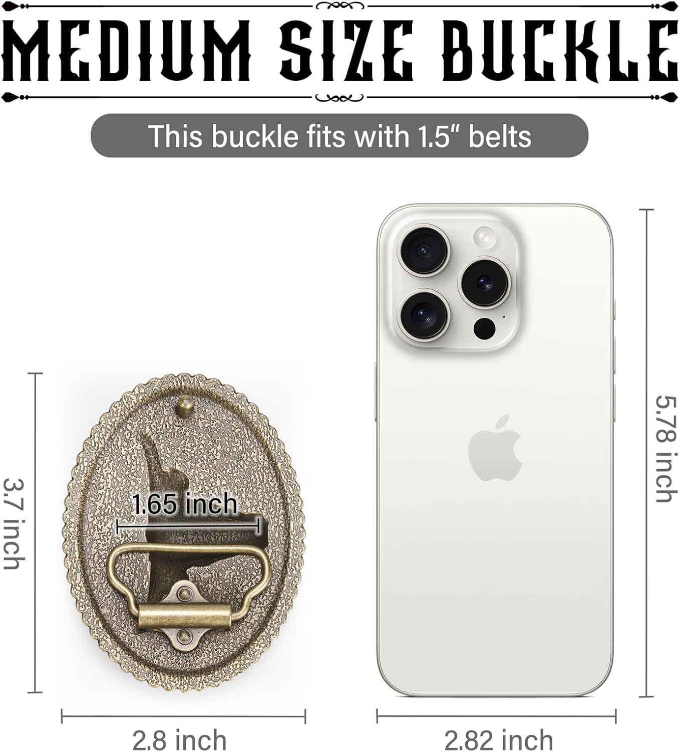 Western Cowboy Belt Buckle - Texas Bull Skull Belt Buckle for Men women - Image 4