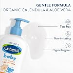 Cetaphil Laver les bébés & Shampooing avec calendule biologique - Sans la déchirure - Sans parabène, colorant et huile minérale - 400ml Pompe