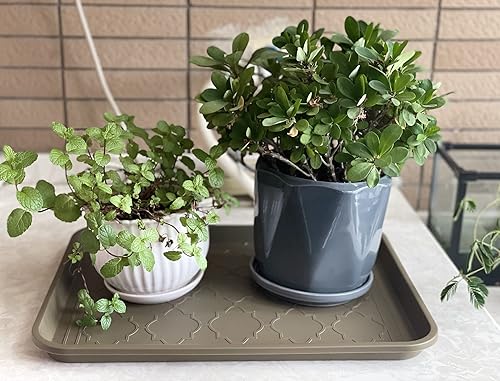 Miniatura 6 de Bandeja para botas para entrada interior, bandeja resistente para tapete de zapatos, 2 paquetes, 16.7 x 12.8 pulgadas, tapete impermeable con borde