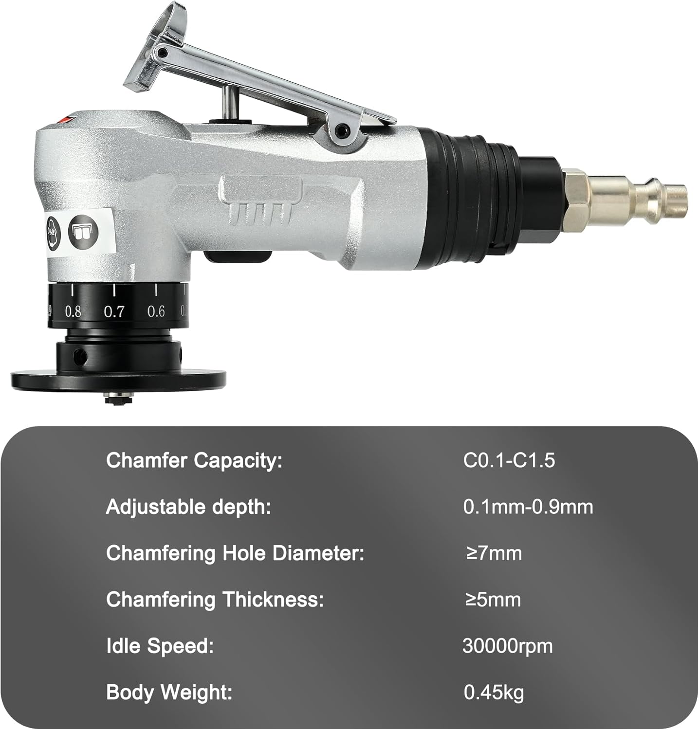 Mini Pneumatic chamfering machine Portable metal trimming machine 45 degree arc burr trimming machine