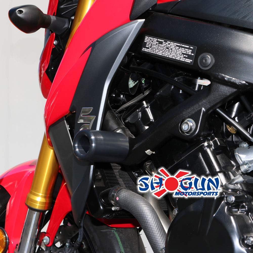 Shogun USA Made Suzuki GSX-S750 GSX S750 GSXS-750Z 2018 2019 2020 2021 2022 2023 NO Cut Black Frame Sliders Fits ABS & Non ABS Models - 750-5619