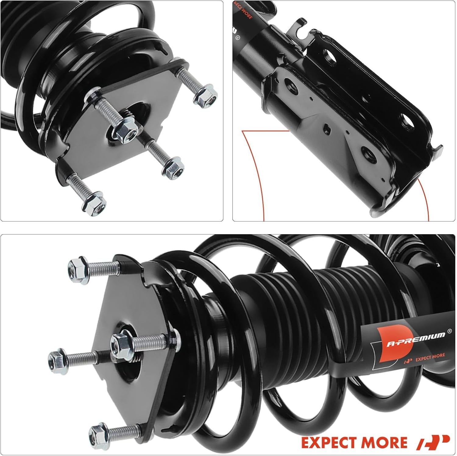 A-Premium Front Complete Struts Compatible with Ford Explorer [3.5L AWD] 2011 2012 2013-2x Replacement Suspension Shock Absorber with Coil Spring Assembly