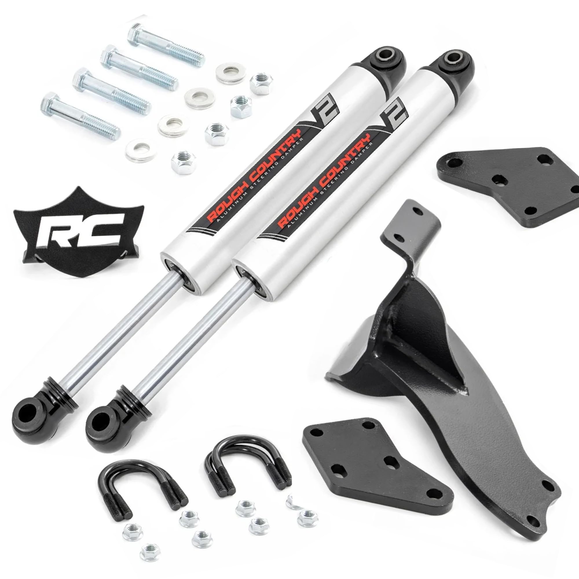 Amazon.com: Rough Country V2 Dual Steering Stabilizer for 14-24