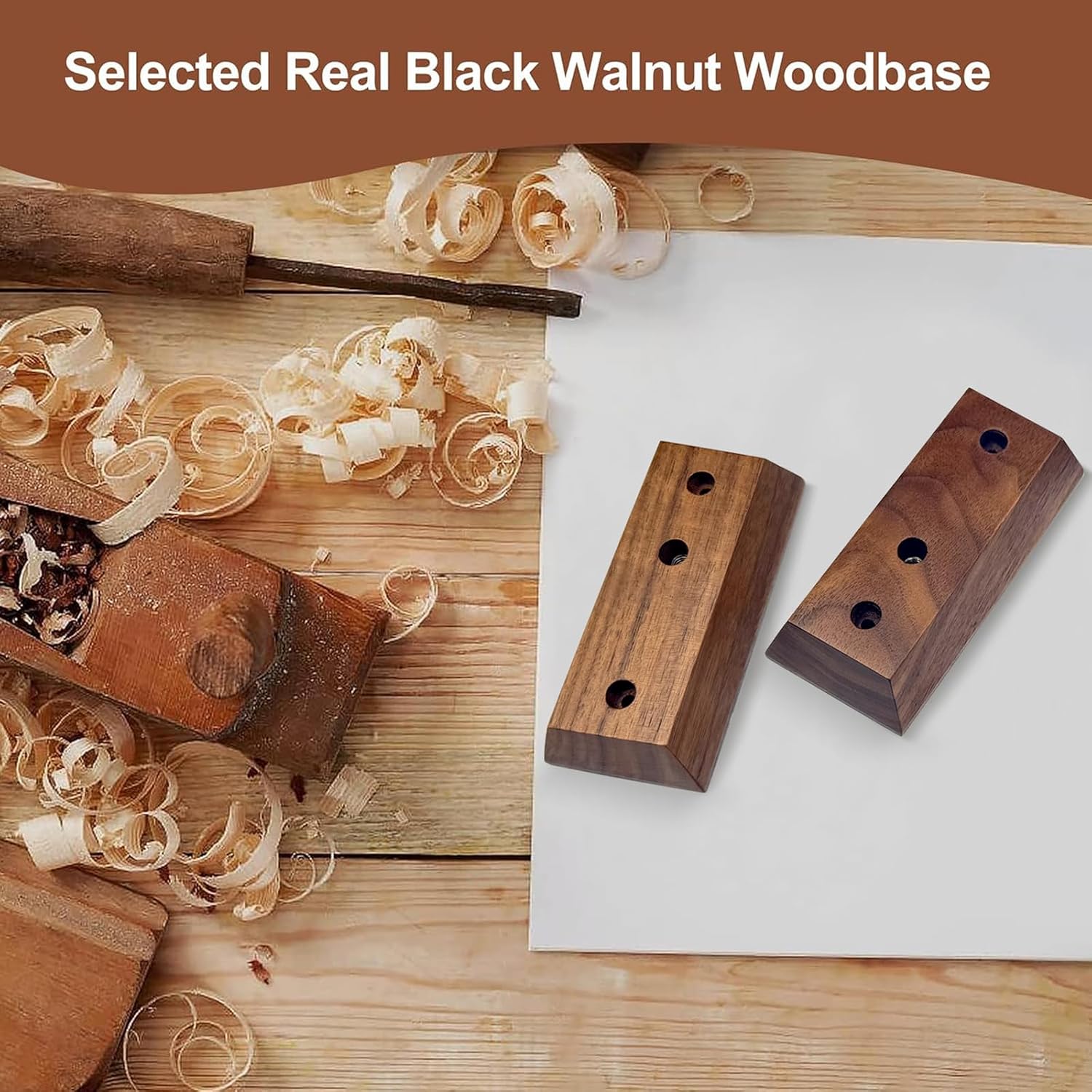 Ukulele Wall Mount Hanger, Black Walnut Hardwood Ukulele Hanger Holder for Concert Pineapple Soprano Tenor Baritone Mandolin and Banjo, Ukulele Wall Hook for Home, Studio, Concert -Brown image 2