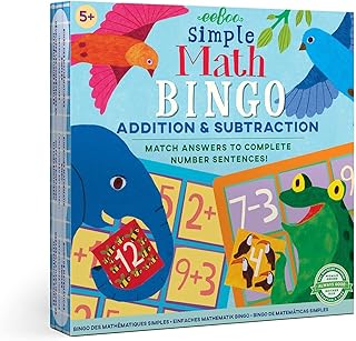eeBoo: Simple Math Bingo Game, Addition & Subtraction, Match Answers to Complete Number Sentences, 54 Tiles Included, For ...