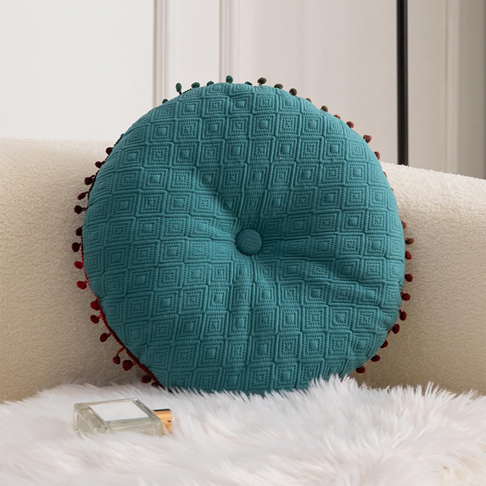 Decorative Pillow - Soft Multicolor Cushion Cover for Sofa Bed Office 15 74x15 74 Inch Square Throw Pillow