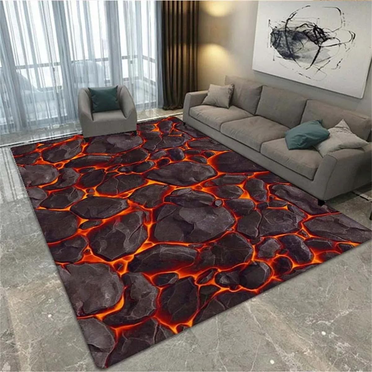 Gaming Teppich Mit Controller-Muster - 120x160 Cm Rutschfeste Fußmatte