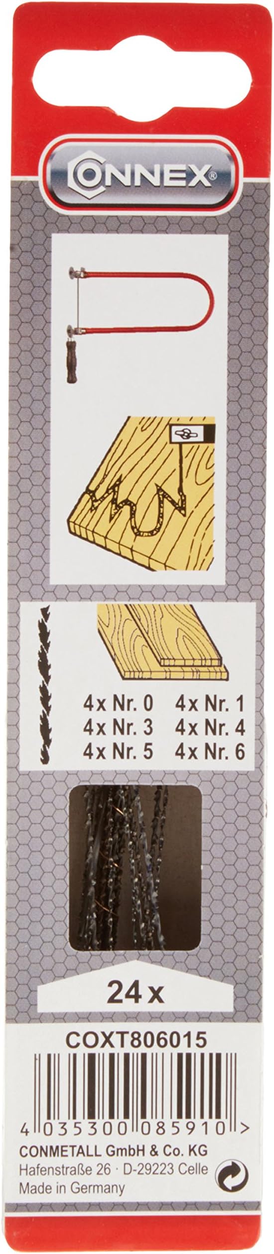 ConnexCOXT806015 Blades for Fretsaw Cut on Each Side