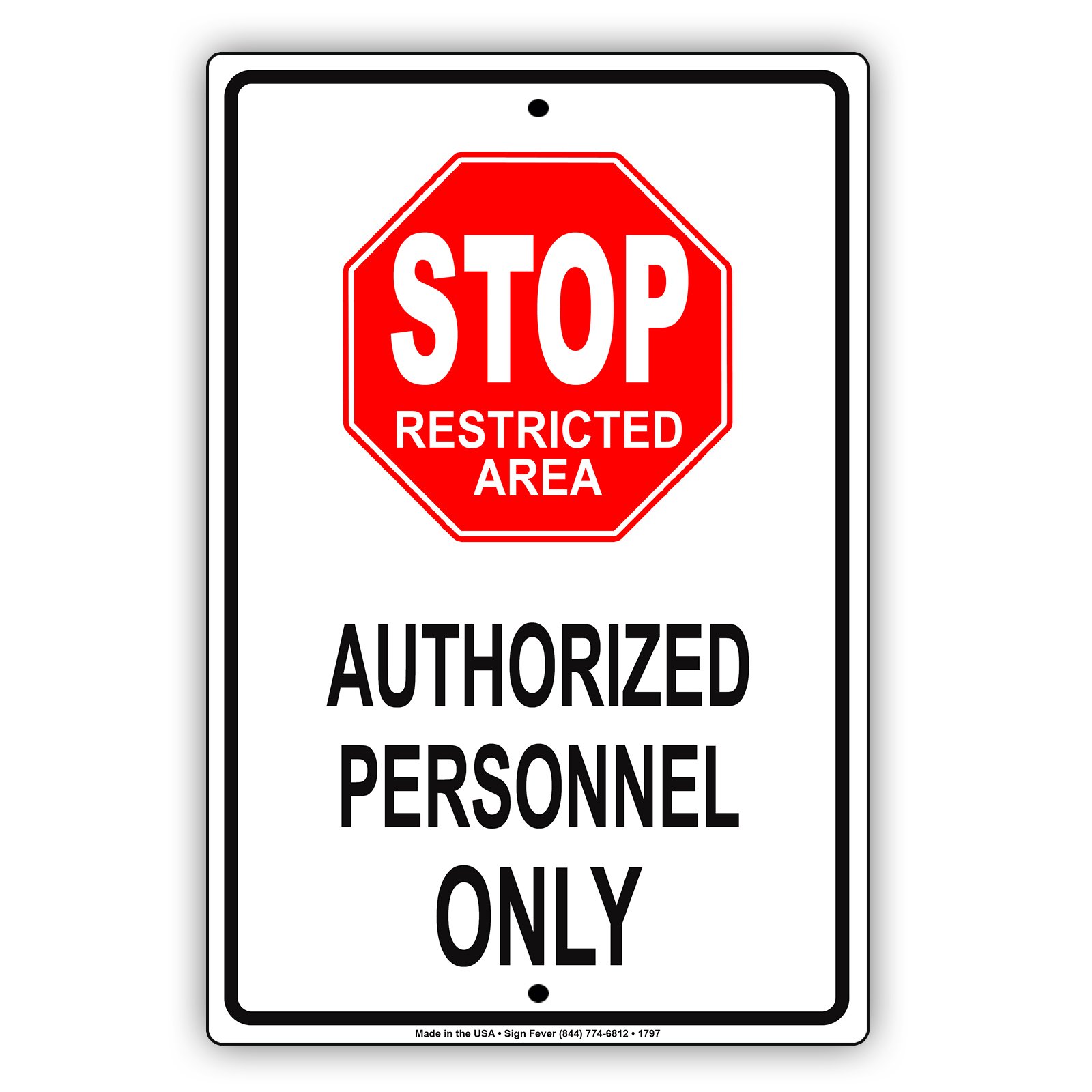 Amazon.co.jp: 停止Restricted Area Authorized Personnel Only with 