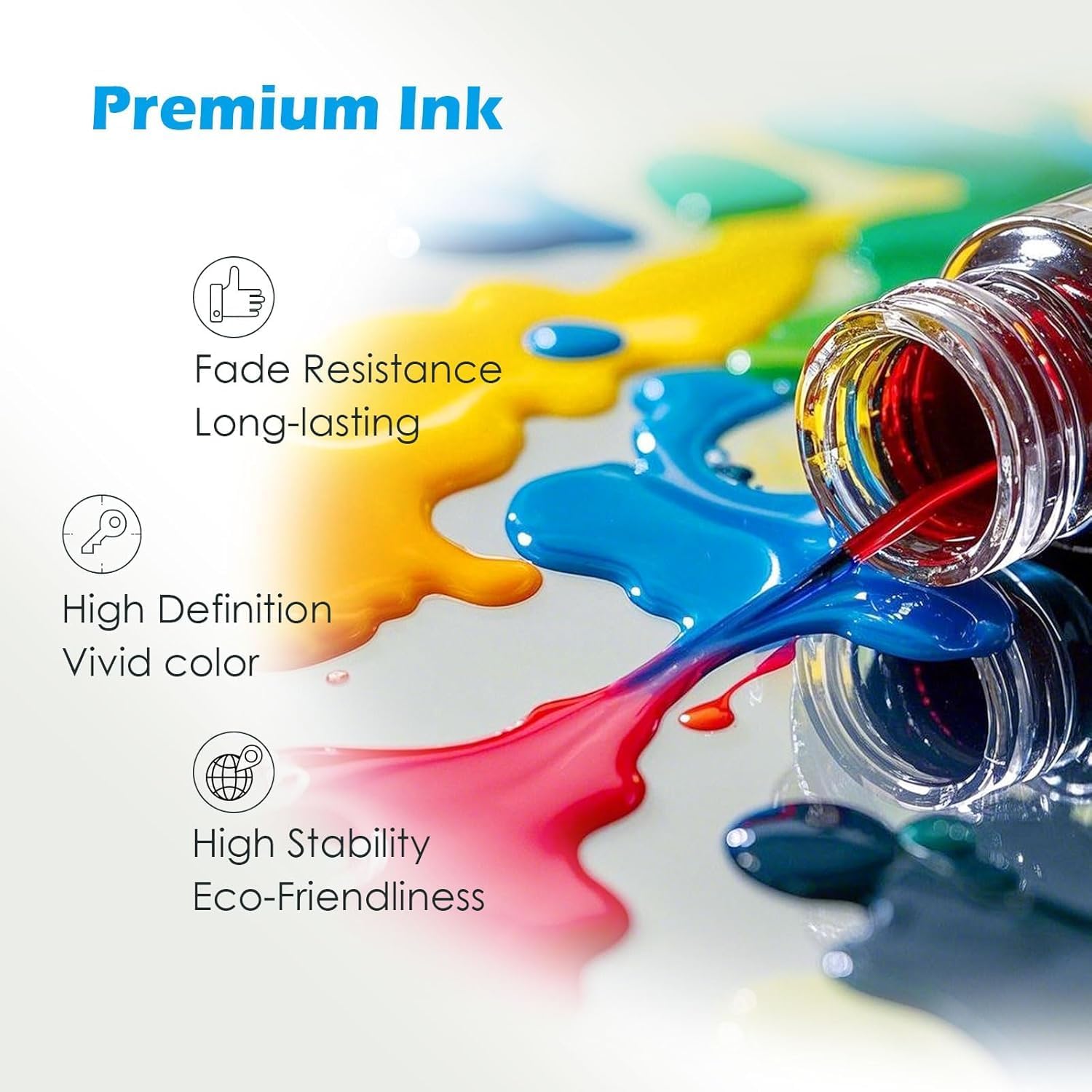 712 Ink Cartridges Replacement for HP 712 Ink Cartridges Combo Pack for DesignJet T650 T630 T230 T250 T210 & Studio Plotter Printer (4 Pack, Black Cyan/Magenta/Yellow)