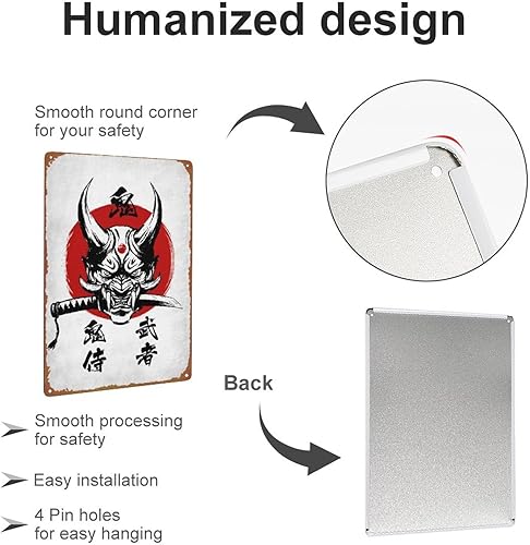 Miniatura 3 de Oni - Letrero de metal para colgar en la pared de la cocina, póster de pared, garaje, cafetería, bar, pub, arte cueva de hombre, placa novedosa de 8