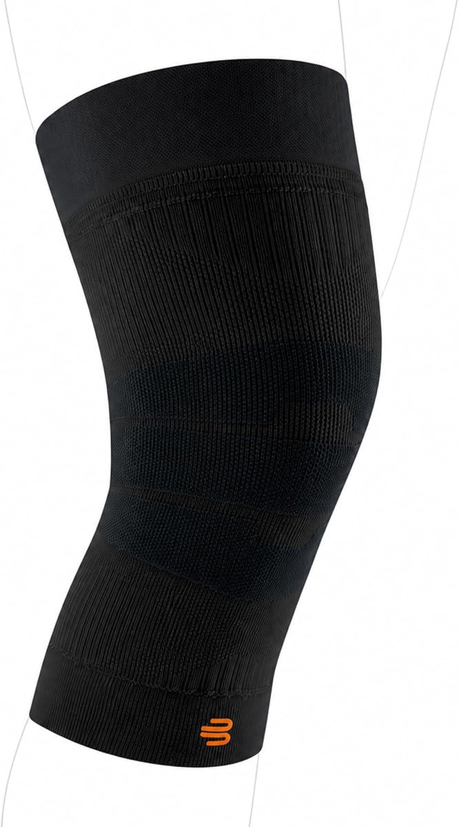 Bauerfeind Outdoor Compression Knee Sleeve, Merino Sleeve Support for Improved Muscle Control - Lightweight, Comfortable, Durable and Washable-Black, Large