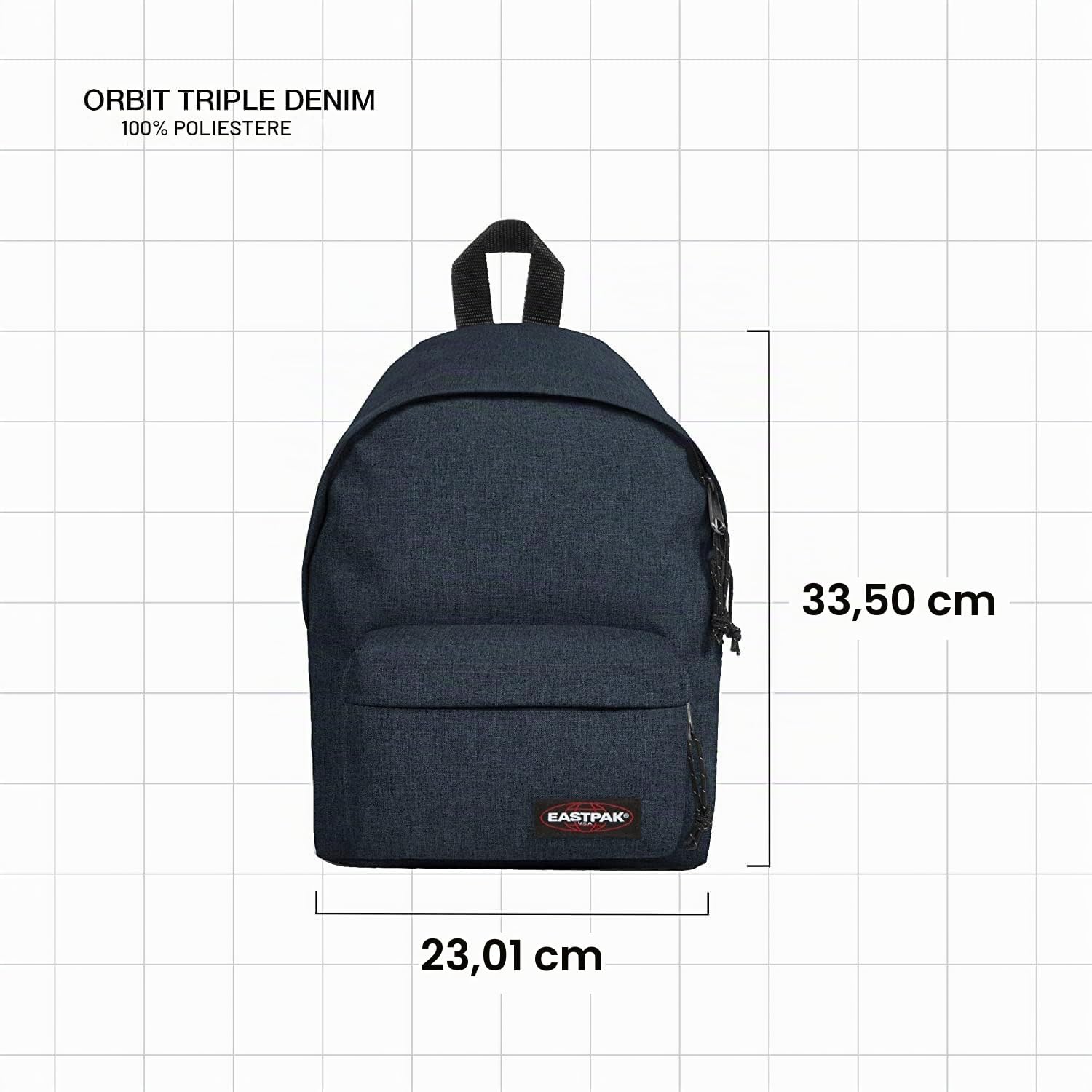 Eastpak ORBIT XS Zaino, 33.5 x 23 x 15 cm, 10 L - Triple Denim (Blu)