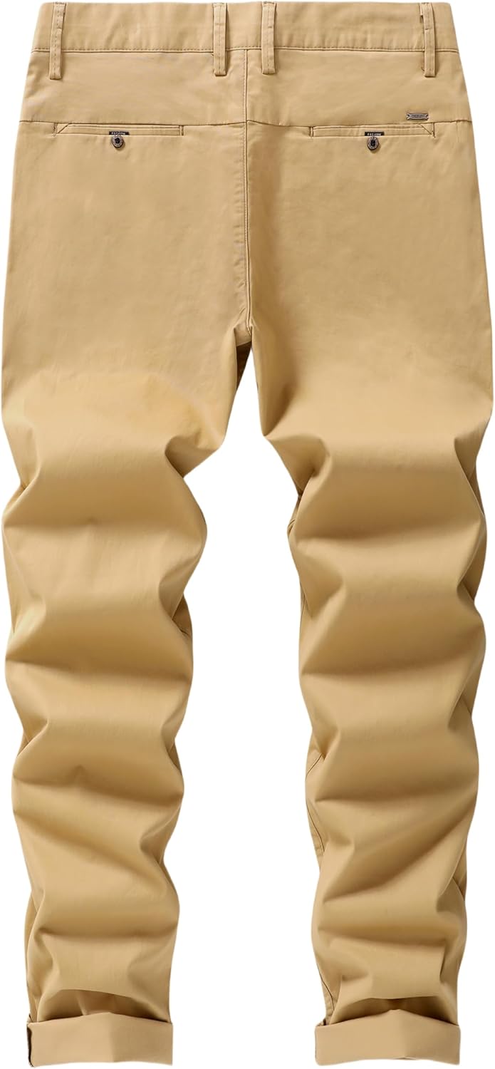 Men's Slim-Fit Stretch Cotton Fashion Tapered Casual Chino Pants - Image 2