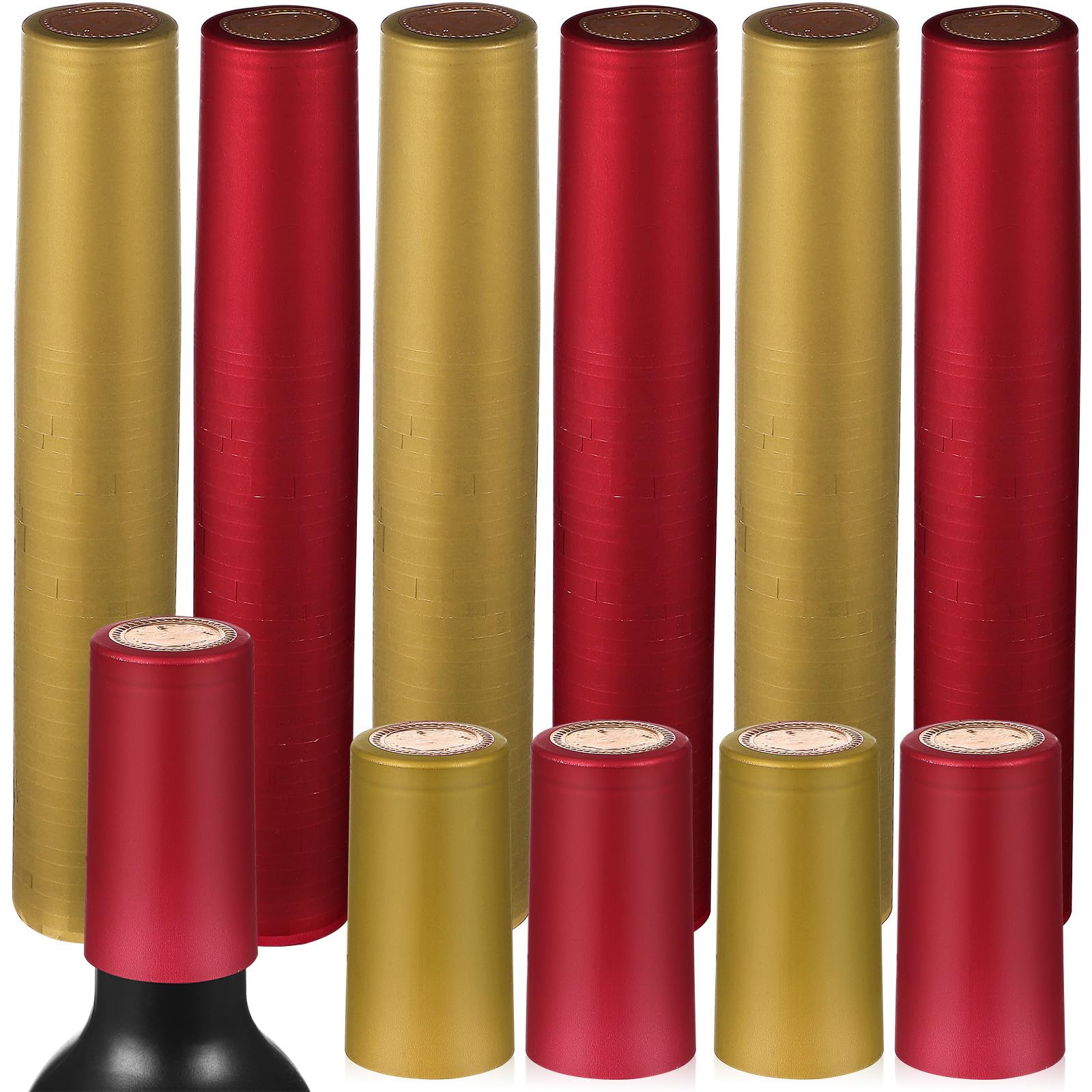 200 Cápsulas de PVC para botellas de vino de sellado termorretráctil en casa u oficina