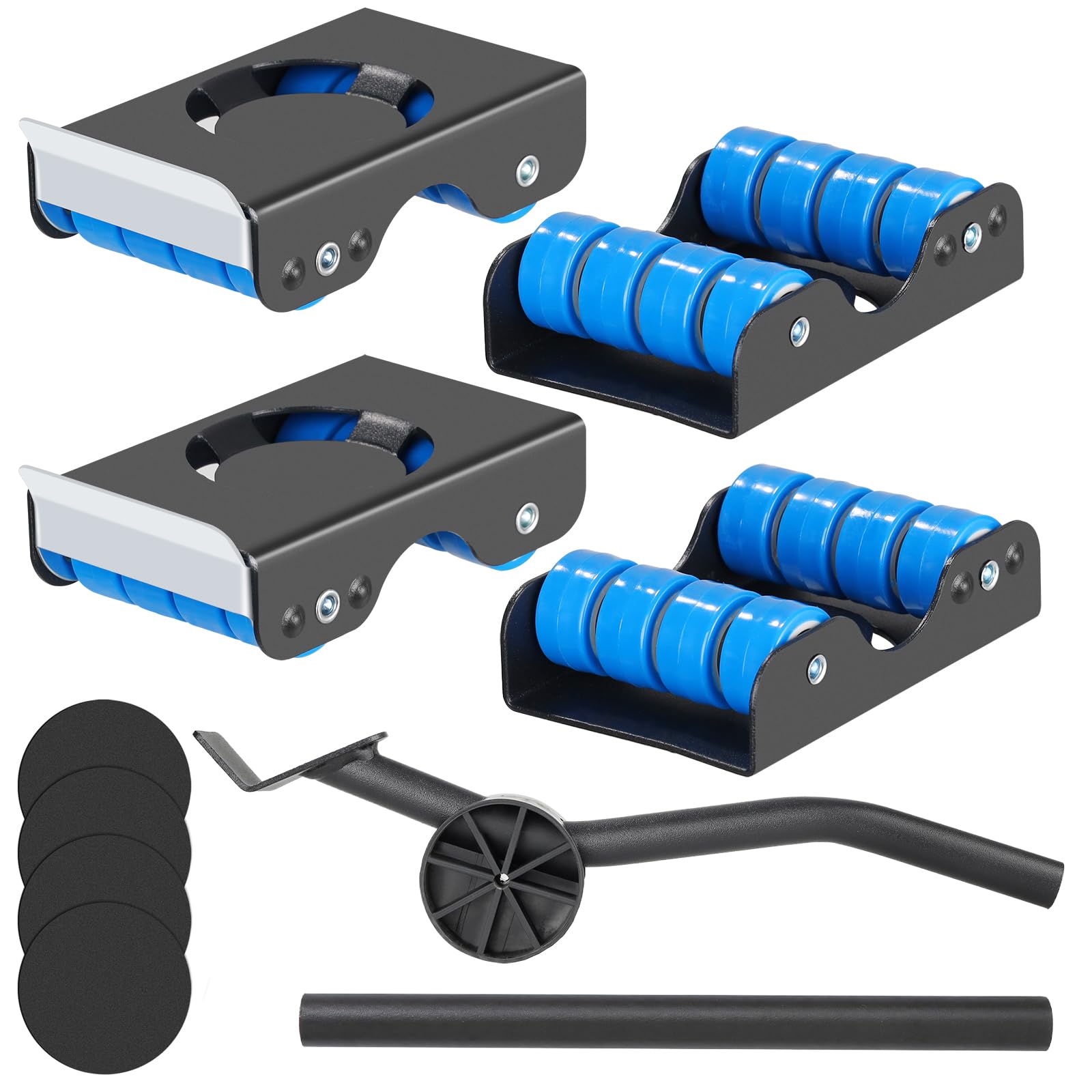 Kit de herramienta de elevación de muebles y carrito para lavadora con rodillos resistentes