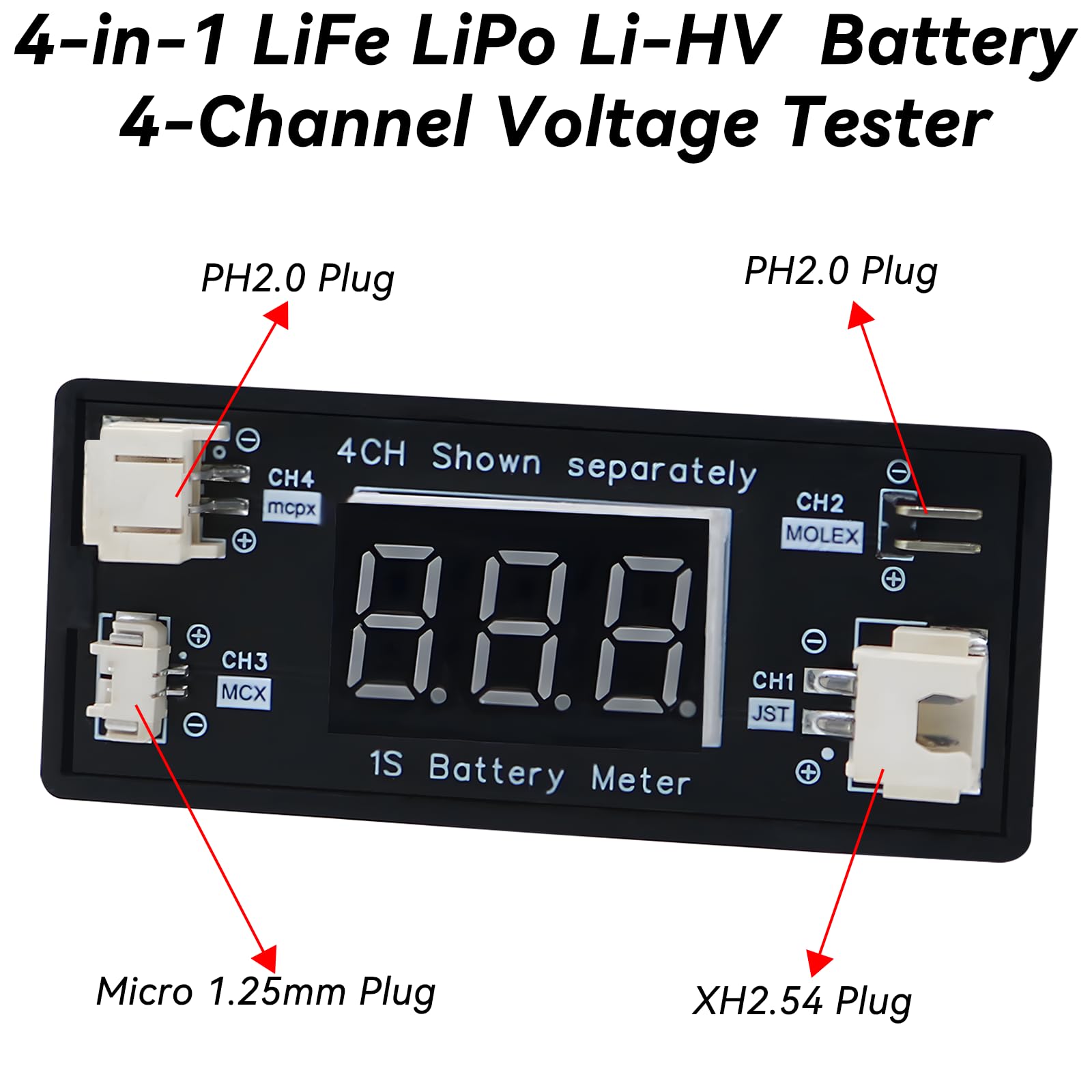 Amazon.co.jp: Tosiicop 1S リポバッテリーテスター - JST LiHV