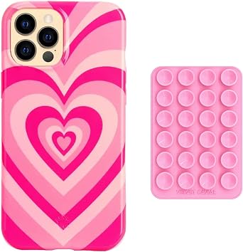 VELVET CAVIAR MagSafe Suction Phone Mount + iPhone 12 Pro Max Case Bundle - Pink Hearts