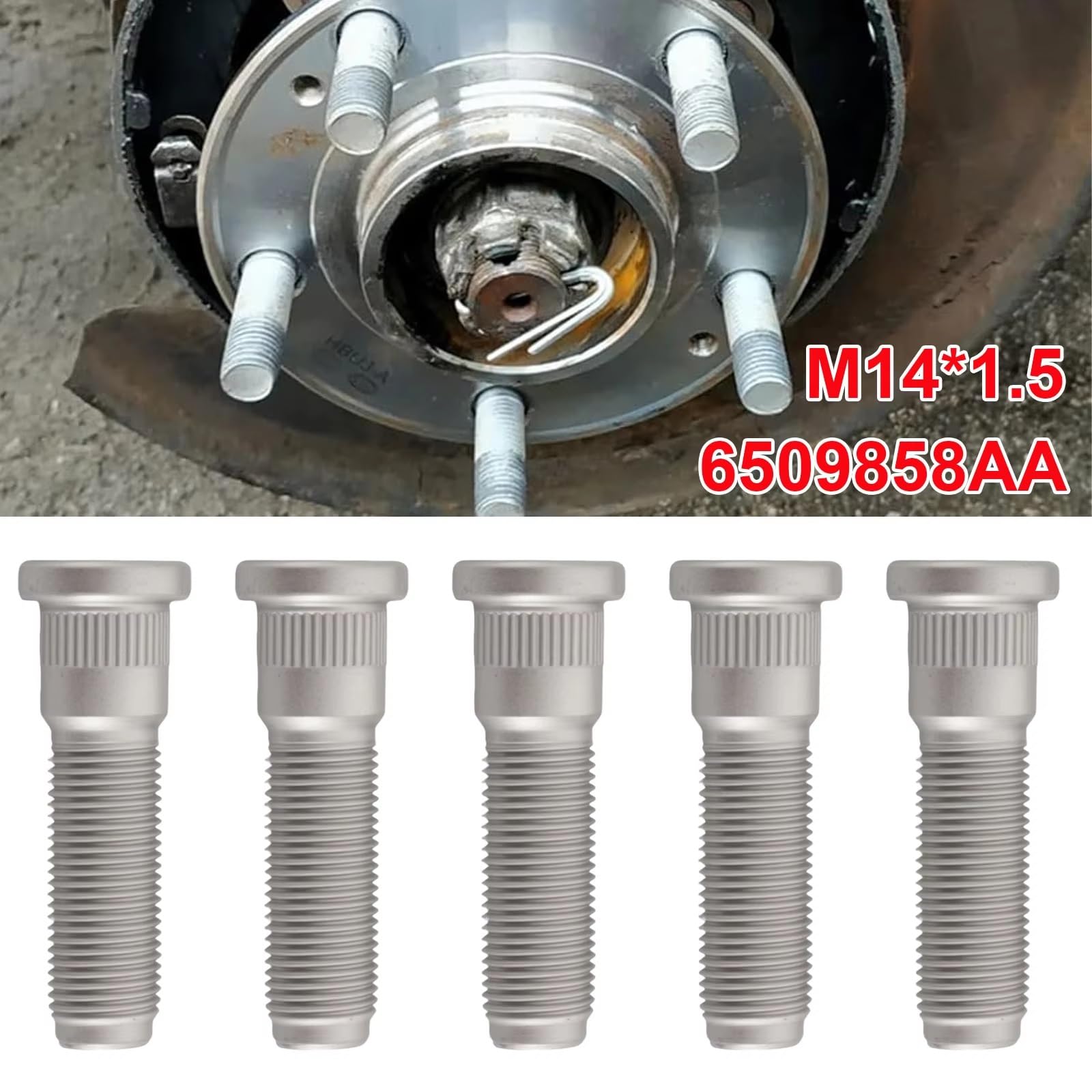 Bulloni Ruota Auto Per Jeep Per Grand Per Wagoneer Bulloni Ruote | Bulloni delle ruote dell'auto mozzo della ruota Set dadi delle ruote Viti per pneumatici 6509858AA M14x1.5 57mm(5x)