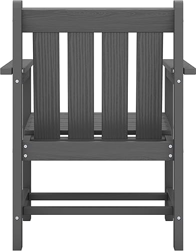 Miniatura 12 de SERWALL - Juego de muebles de patio de 3 piezas estilo bistró, juego de sillas Adirondack para todo clima con mesa auxiliar, juego de muebles de