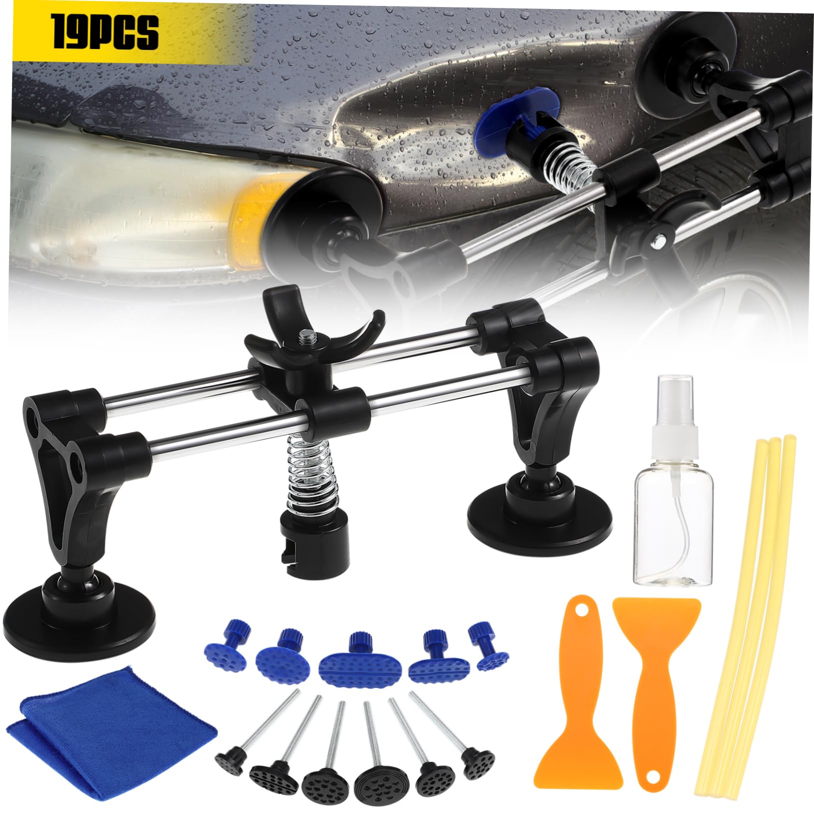 Kit extracteur de bosses pour carrosserie avec pont double poteau en acier inoxydable et ABS