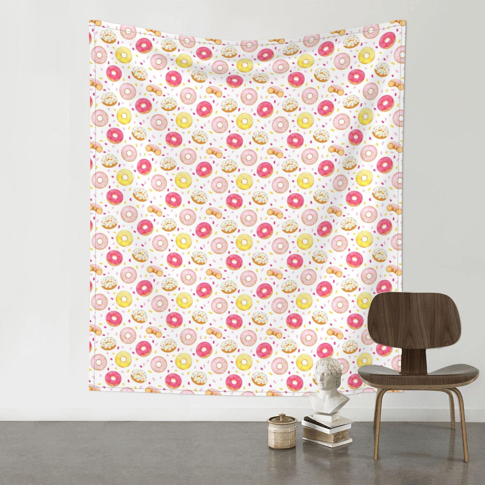 YYHWHJDE Donut Prints 60x51in Wall Tapestry – High-Grade Polyester Throw for Dorm, Beach & Home Decor