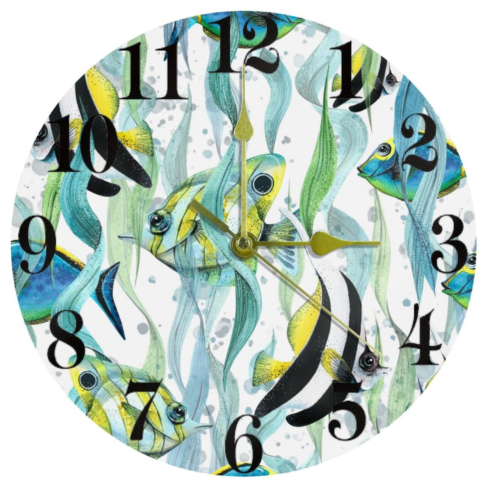 Horloge murale ronde silencieuse sans tic-tac pour travailler et dormir sereinement