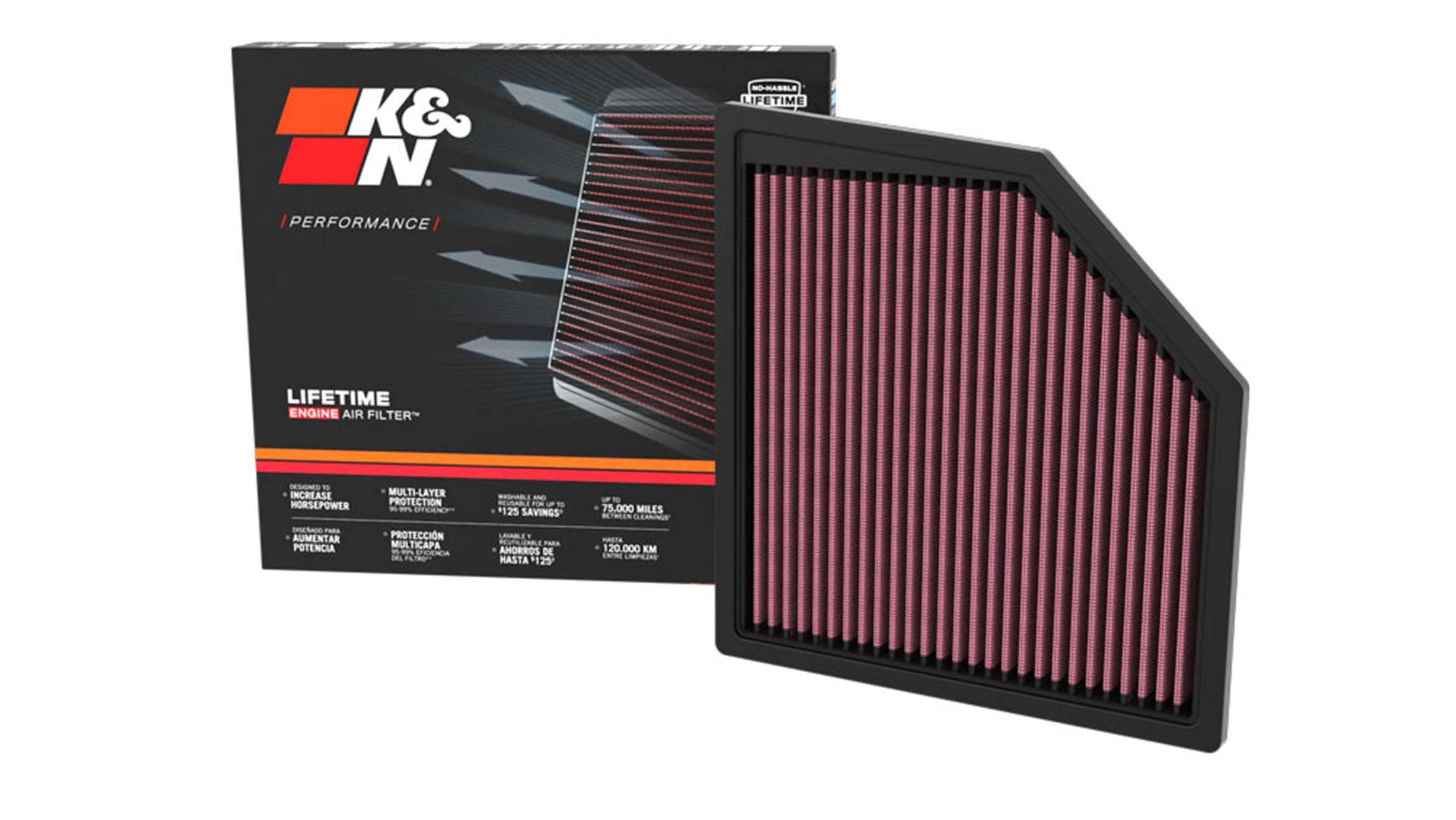 K&N Filtro de aire de repuesto compatible con BMW X1 (U11) y BMW Active Tourer (U06) (33-3180)